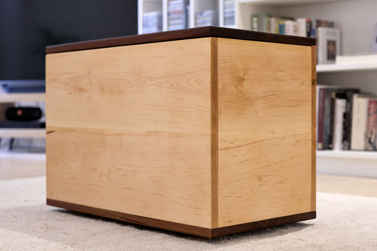 Walnut and Maple Storage Chest - Image 4