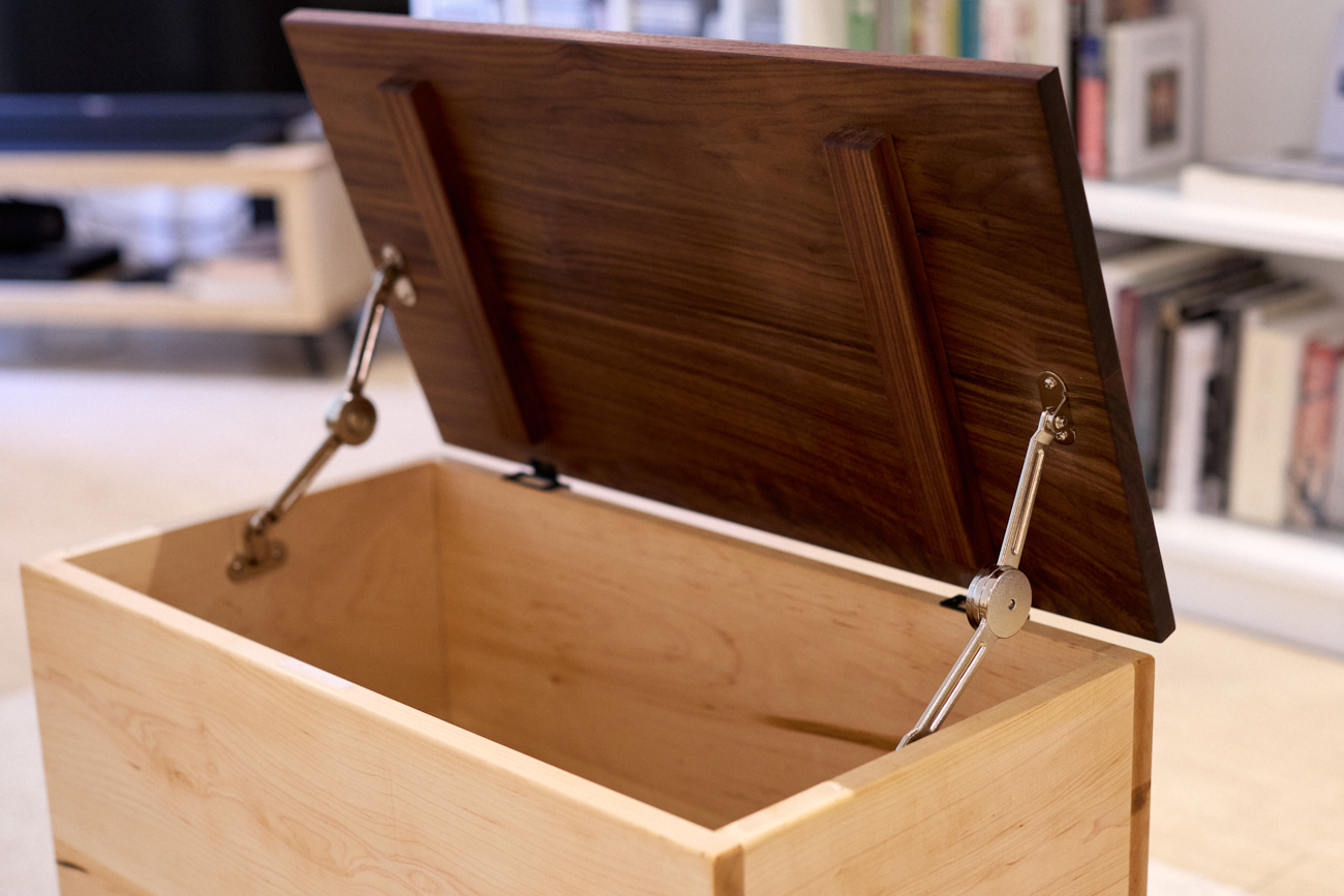 Walnut and Maple Storage Chest