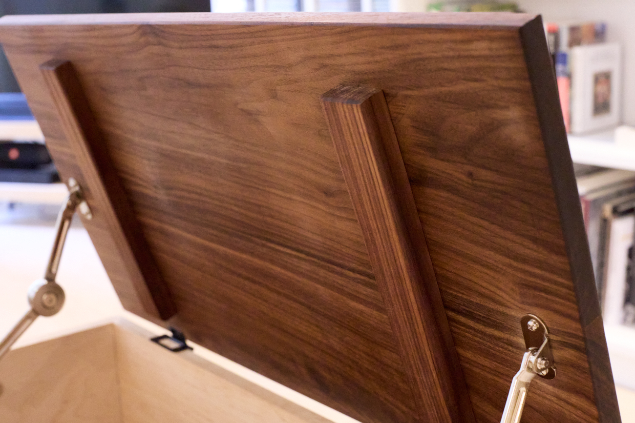 Walnut and Maple Storage Chest - Image 5