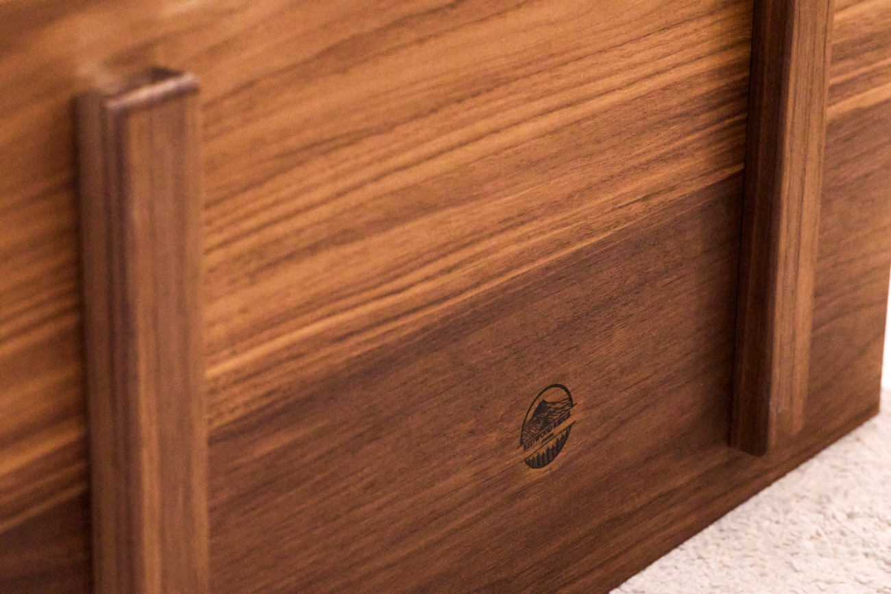 Walnut and Maple Storage Chest - Image 8