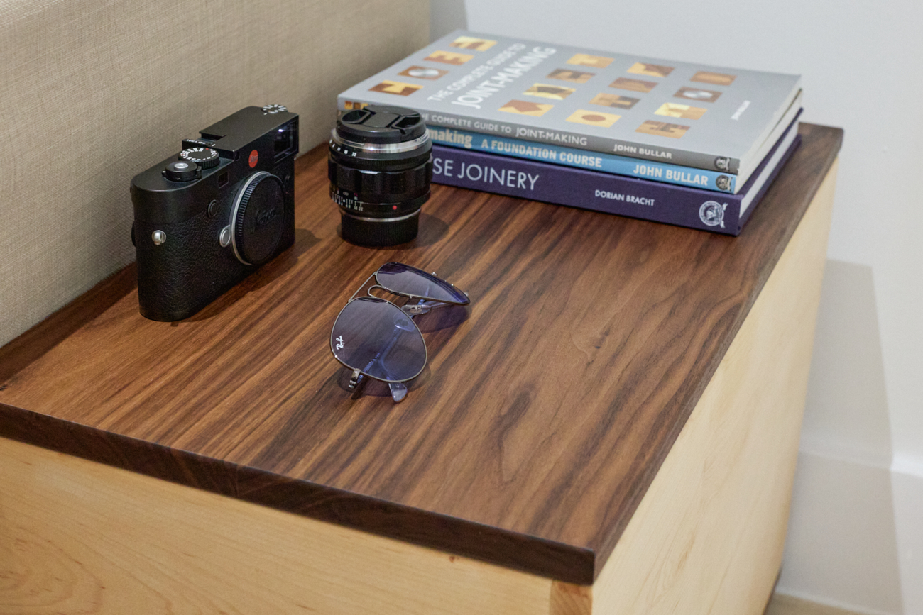 Walnut and Maple Storage Chest - Image 2