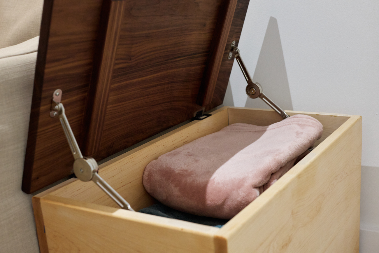 Walnut and Maple Storage Chest - Image 3