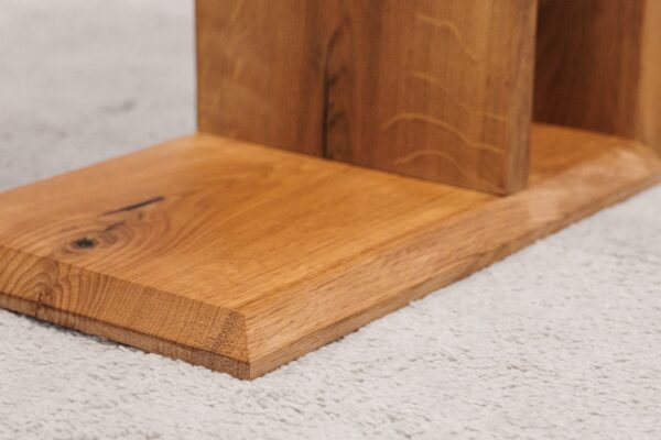 English Oak C-Stand / Side Table with Storage - Image 6