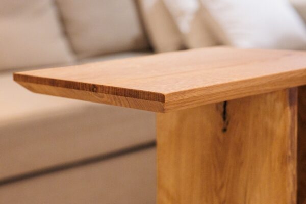 English Oak C-Stand / Side Table with Storage - Image 7